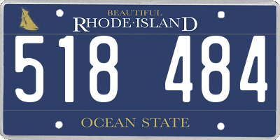 RI license plate 518484