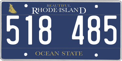 RI license plate 518485