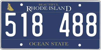 RI license plate 518488