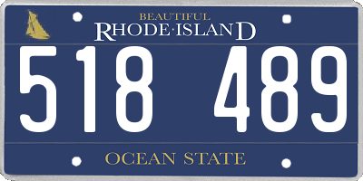 RI license plate 518489