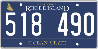 RI license plate 518490