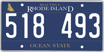 RI license plate 518493