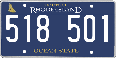 RI license plate 518501