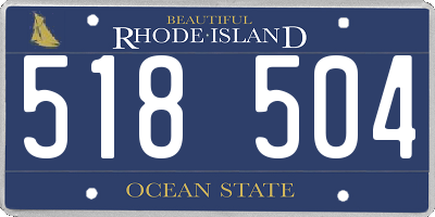 RI license plate 518504