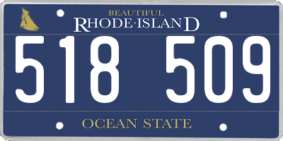 RI license plate 518509