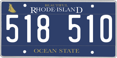 RI license plate 518510