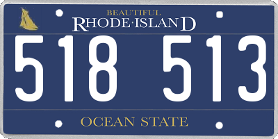 RI license plate 518513