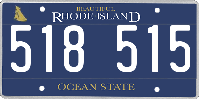 RI license plate 518515