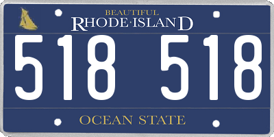 RI license plate 518518