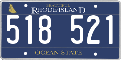 RI license plate 518521