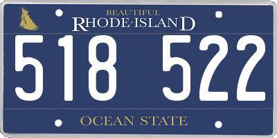 RI license plate 518522