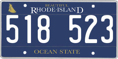RI license plate 518523
