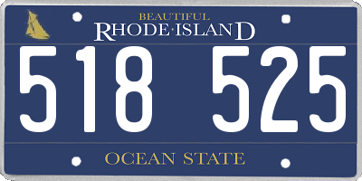 RI license plate 518525