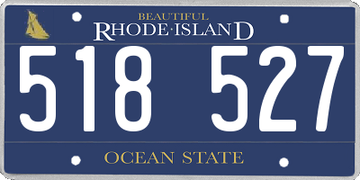 RI license plate 518527