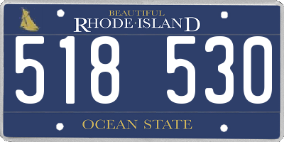 RI license plate 518530