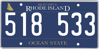 RI license plate 518533