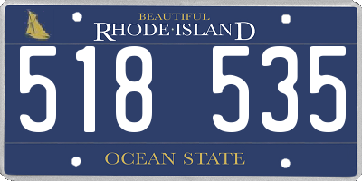 RI license plate 518535