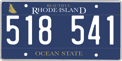 RI license plate 518541