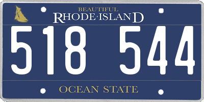 RI license plate 518544