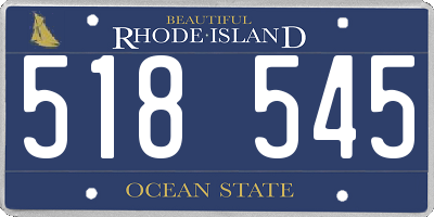 RI license plate 518545