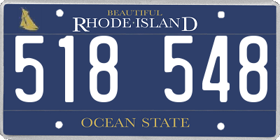 RI license plate 518548