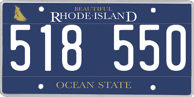 RI license plate 518550