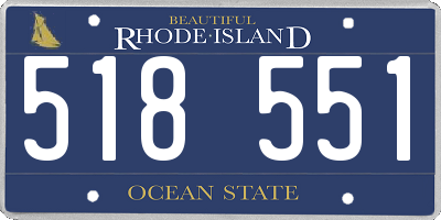 RI license plate 518551