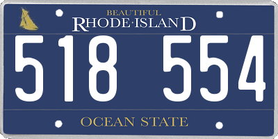 RI license plate 518554