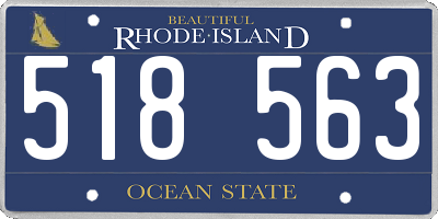 RI license plate 518563