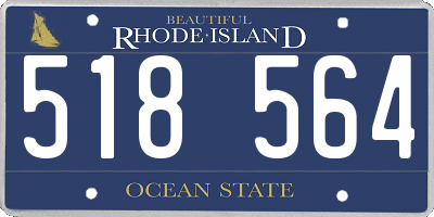 RI license plate 518564