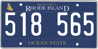 RI license plate 518565