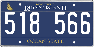RI license plate 518566