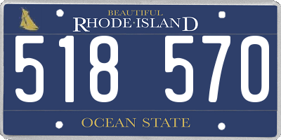RI license plate 518570