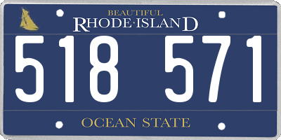 RI license plate 518571