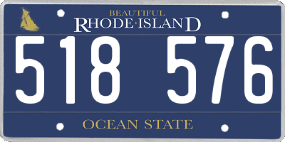 RI license plate 518576