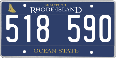 RI license plate 518590