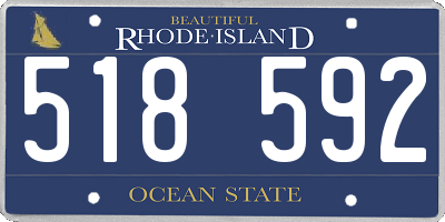 RI license plate 518592