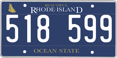 RI license plate 518599