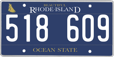 RI license plate 518609