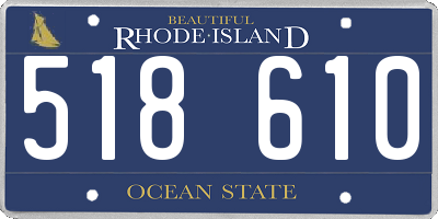 RI license plate 518610