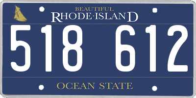 RI license plate 518612