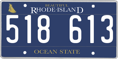 RI license plate 518613
