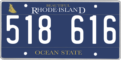 RI license plate 518616