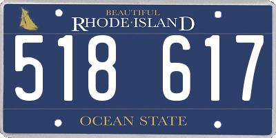 RI license plate 518617