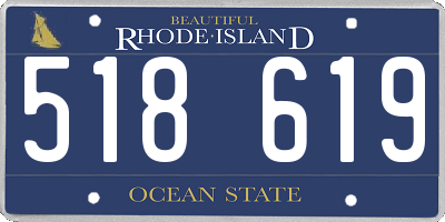 RI license plate 518619
