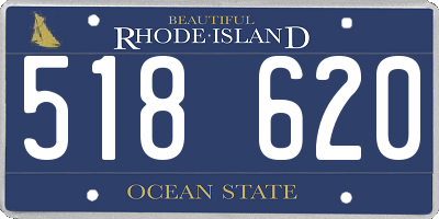 RI license plate 518620