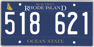 RI license plate 518621