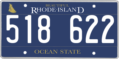 RI license plate 518622