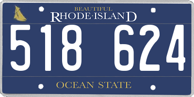 RI license plate 518624