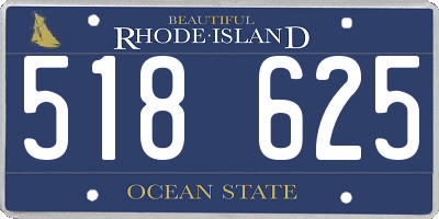 RI license plate 518625